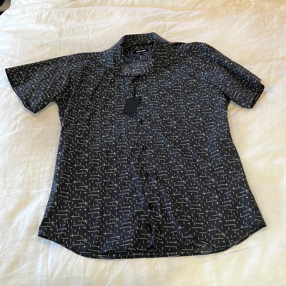 Jared Lang short sleeve button up collared shirt
